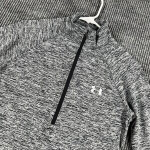 Under Armour Pullover Womens Small Gray HeatGear Half Zip‎ Athletic Activewear